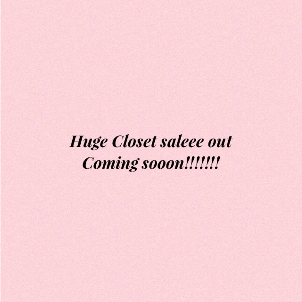All closet sales coming soon